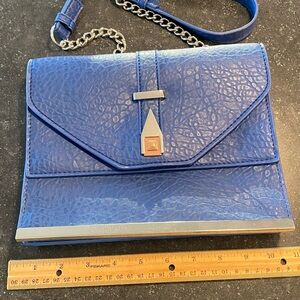 Blue Textured Women's Bag